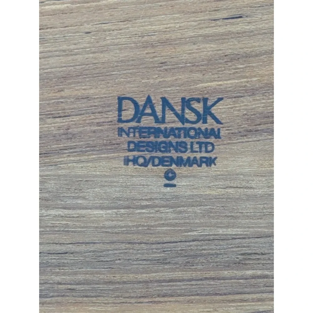 Vintage Dansk Denmark Staved Teak Wood‎ Tray Cheese Board Parquet Inlay MCM 10